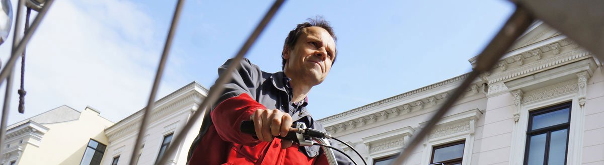 der radelnde Installateur